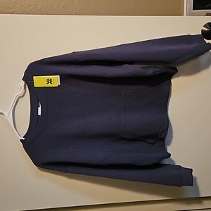 NWT All in Motion blue quilted sweatshirt size M